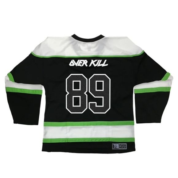 AUTHENTIC PUCK HCKY OVERKILL 'THE YEARS OF DECAY' HOCKEY JERSEY 3XL SKULL - Picture 2 of 12